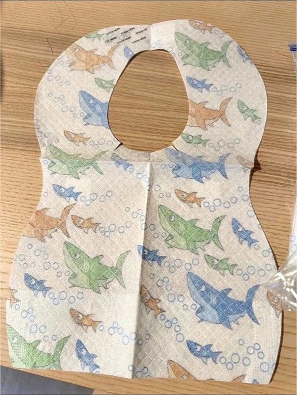 Glad for Kids Shark Disposable Paper Bibs with Crumb Catcher